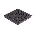 Product Image of 12" Square Catch Basin Grate - Decorative Botanical (Black)