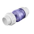 Product Image of 1-1/2" IPS PVC Clear True Union Spring Check Valve (Socket)