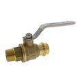 Product Image of 1/2" Press x MIP Full Port Brass Ball Valve, 2 Piece Body (Lead Free)