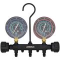Product Image of 3-1/8" OD Pro Series Manifold Gauge, Brass Body, for R32/454B/22 Refrigerants