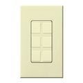 Product Image of Nova T, 6-Port Frame, Field Customizable, Fits Architectural-Style Wall Plates,w/ Wall Plate, Almond