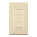 Product Image of Nova T, 6-Port Frame, Field Customizable, Fits Architectural-Style Wall Plates,w/ Wall Plate, Beige