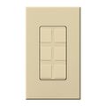 Product Image of Nova T, 6-Port Frame, Field Customizable, Fits Architectural-Style Wall Plates,w/ Wall Plate, Ivory