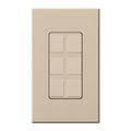 Product Image of Nova T, 6-Port Frame, Field Customizable, Fits Architectural-Style Wall Plates,w/ Wall Plate, Taupe