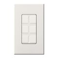 Product Image of Nova T, 6-Port Frame, Field Customizable, Fits Architectural-Style Wall Plates,w/ Wall Plate, White