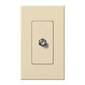 Product Image of Nova T Coaxial Cable Jack, F-Style, 75 Ohm Cable, Fits Architectural-Style Wall Plates, 1 Gangw/ Wall Plate, Beige