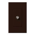 Product Image of Nova T Coaxial Cable Jack, F-Style, 75 Ohm Cable, Fits Architectural-Style Wall Plates, 1 Gangw/ Wall Plate, Brown