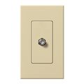 Product Image of Nova T Coaxial Cable Jack, F-Style, 75 Ohm Cable, Fits Architectural-Style Wall Plates, 1 Gangw/ Wall Plate, Ivory