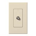 Product Image of Nova T Coaxial Cable Jack, F-Style, 75 Ohm Cable, Fits Architectural-Style Wall Plates, 1 Gangw/ Wall Plate, Light Almond
