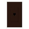 Product Image of Architectural Telephone Jack, 6-conductor, RJ11, Single Gangw/ Wall Plate, Matte Finish, Brown