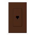 Product Image of Architectural Telephone Jack, 6-conductor, RJ11, Single Gangw/ Wall Plate, Matte Finish, Sienna