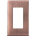 Product Image of Nova T single-gang wallplate, small opening, no fins broken, in antique bronze