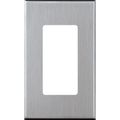 Product Image of Nova T Wall Plate Kit, 1-Gang, Fits Small Accessory/Wall Keypad Insert, No Fins Broken, Metal Finish, Satin Chrome