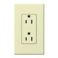 Product Image of Architectural 15A Duplex Receptacle, 125V,w/ Wall Plate,w/ Wall Plate, Matte Finish, Almond