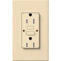 Product Image of Architectural 15A Tamper-Resist GFCI Duplex Receptacle, Self-Testing, 125V,w/ Wall Plate, Matte Finish, Beige
