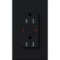 Product Image of Architectural 15A Tamper-Resist GFCI Duplex Receptacle, Self-Testing, 125V,w/ Wall Plate, Matte Finish, Black