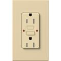 Product Image of Architectural 15A Tamper-Resist GFCI Duplex Receptacle, Self-Testing, 125V,w/ Wall Plate, Matte Finish, Ivory