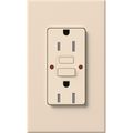 Product Image of Architectural 15A Tamper-Resist GFCI Duplex Receptacle, Self-Testing, 125V,w/ Wall Plate, Matte Finish, Light Almond