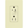 Product Image of Architectural 15A Half-Dimming, Tamper Resist Duplex Receptacle,w/ Wall Plate, Matte Finish, Almond