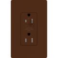 Product Image of Architectural 15A Half-Dimming, Tamper Resist Duplex Receptacle,w/ Wall Plate, Matte Finish, Sienna