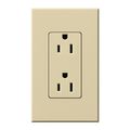 Product Image of Architectural 15A Duplex Receptacle, 125V,w/ Wall Plate,w/ Wall Plate, Matte Finish, Ivory