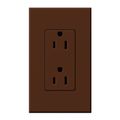 Product Image of Architectural 15A Duplex Receptacle, 125V,w/ Wall Plate,w/ Wall Plate, Matte Finish, Sienna
