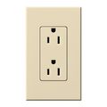Product Image of Architectural 15A Tamper-Resistant Duplex Receptacle, Wall Plate Included, Matte Finish, Beige