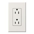 Product Image of Architectural 15A Duplex Receptacle, 125V,w/ Wall Plate,w/ Wall Plate, Matte Finish, White