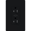 Product Image of Architectural 20A Dual Dimming, Tamper Resist Duplex Receptacle, 125V,w/ Wall Plate, Matte Finish, Black