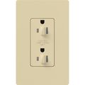 Product Image of Architectural 20A Dual Dimming, Tamper Resist Duplex Receptacle, 125V,w/ Wall Plate, Matte Finish, Ivory