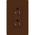 Product Image of Architectural 20A Dual Dimming, Tamper Resist Duplex Receptacle, 125V,w/ Wall Plate, Matte Finish, Sienna