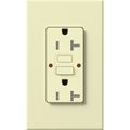 Product Image of Architectural 20A Tamper-Resist GFCI Duplex Receptacle, Self-Testing, 125V,w/ Wall Plate, Matte Finish, Almond