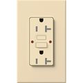 Product Image of Architectural 20A Tamper-Resist GFCI Duplex Receptacle, Self-Testing, 125V,w/ Wall Plate, Matte Finish, Beige