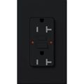 Product Image of Architectural 20A Tamper-Resist GFCI Duplex Receptacle, Self-Testing, 125V,w/ Wall Plate, Matte Finish, Black