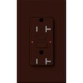 Product Image of Architectural 20A Tamper-Resist GFCI Duplex Receptacle, Self-Testing, 125V,w/ Wall Plate, Matte Finish, Brown