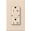 Product Image of Architectural 20A Tamper-Resist GFCI Duplex Receptacle, Self-Testing, 125V,w/ Wall Plate, Matte Finish, Light Almond