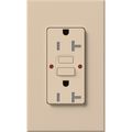 Product Image of Architectural 20A Tamper-Resist GFCI Duplex Receptacle, Self-Testing, 125V,w/ Wall Plate, Matte Finish, Taupe