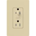 Product Image of Architectural 20A Half-Dimming, Tamper Resist Duplex Receptacle,w/ Wall Plate, Matte Finish, Ivory