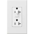 Product Image of Architectural 20A Half-Dimming, Tamper Resist Duplex Receptacle,w/ Wall Plate, Matte Finish, White