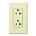 Product Image of Architectural 20A Tamper-Resistant Duplex Receptacle, Wall Plate Included, Matte Finish, Almond