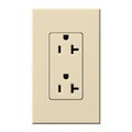 Product Image of Architectural 20A Tamper-Resistant Duplex Receptacle, Wall Plate Included, Matte Finish, Beige