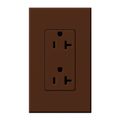 Product Image of Architectural 20A Tamper-Resistant Duplex Receptacle, Wall Plate Included, Matte Finish, Sienna