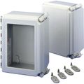 Product Image of 18" x 16" x 10" Continuous Hinge Screw-Cover Enclosure 4X, Fiberglass (Light Gray), A181610CHSCFG