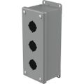 Product Image of Pushbutton Enclosures Type 12, 3PBx30.5mm, Steel (Gray), E3PB