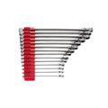 Product Image of Long Fixed/Flex Head 12-Point Ratcheting Box End Wrench Set with Modular Organizers, 14-Piece (6-19 mm)