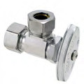 Product Image of 1/2" Nom Compression (5/8" OD) x 7/16" OD & 1/2" Slip-Joint Multi-Turn Angle Stop Valve (Chrome)