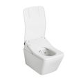 Product Image of CWT4494049CMFG#MS Washlet + Sp Wall Hung Square Shape Toilet w/ Sx Bidet Seat & Duofit In Wall 1.28 & 0.9 GPF Dual Flush Tank System (Matte Silver)