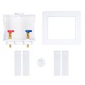 Product Image of QUADTRO Expansion PEX Washing Machine Outlet Box w/ 1/4 Turn Brass Ball Valve (Contractor Pack)