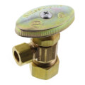Product Image of 1/2" Nom Compr (5/8" OD) x 3/8" O.D. Compr Angle Stop, Lead Free (Rough Brass)