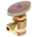 Product Image of 1/2" FIP x 1/4" OD Compression Multi-Turn Angle Stop Valve, Lead Free (Rough Brass)